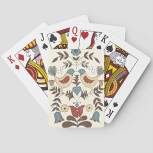 Pennsylvania Dutch Amish Hex Sign Bird Americana Playing Cards