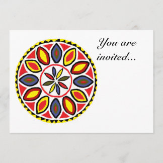 Pennsylvania-Dutch Daddy Good Luck Hex Invitation