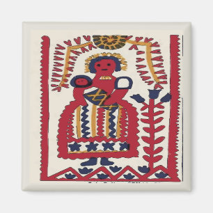 Pennsylvania Dutch Folk Art Madonna Magnet