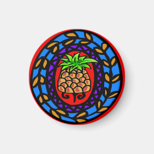 Pennsylvania Dutch Welcome Hex Sign Pineapple Magnet