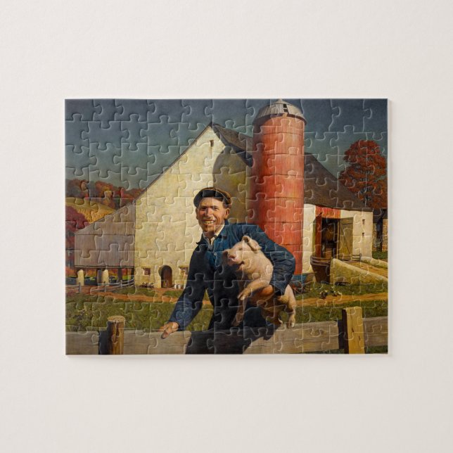 Pennsylvania Farmer by Newell Convers Wyeth Jigsaw Puzzle (Horizontal)