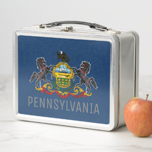 Pennsylvania Flag Metal Lunch Box