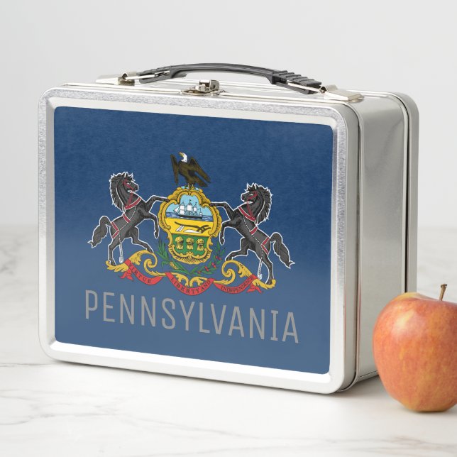 Pennsylvania Flag Metal Lunch Box (In Situ)