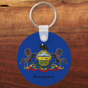 Pennsylvania Flag & Pennsylvania patriots /sports Key Ring