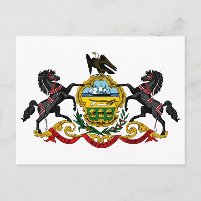 Pennsylvania flag postcard (Front)