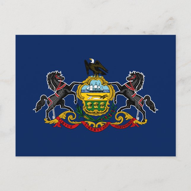 Pennsylvania flag postcard (Front)