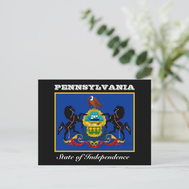 Pennsylvania Flag Postcard (Standing Front)