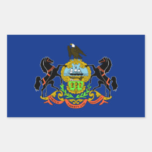 Pennsylvania Flag Rectangular Sticker