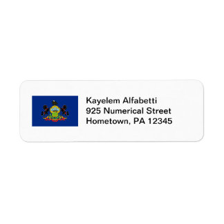 Pennsylvania Flag Return Address Label