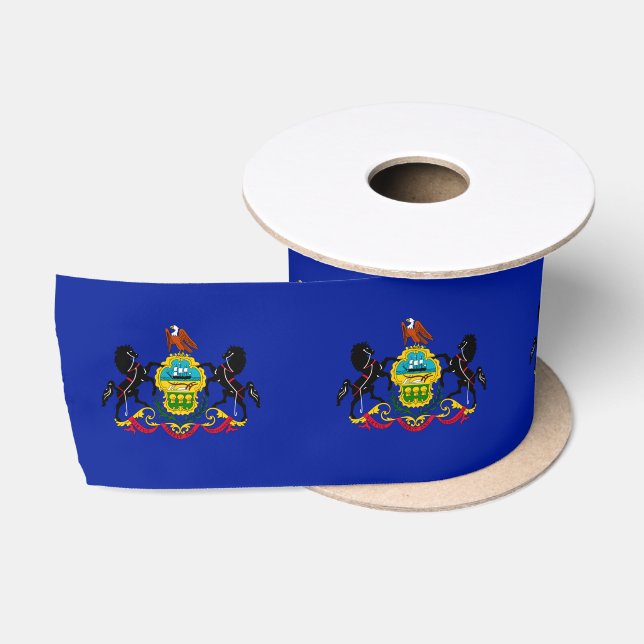 Pennsylvania flag satin ribbon (Spool)