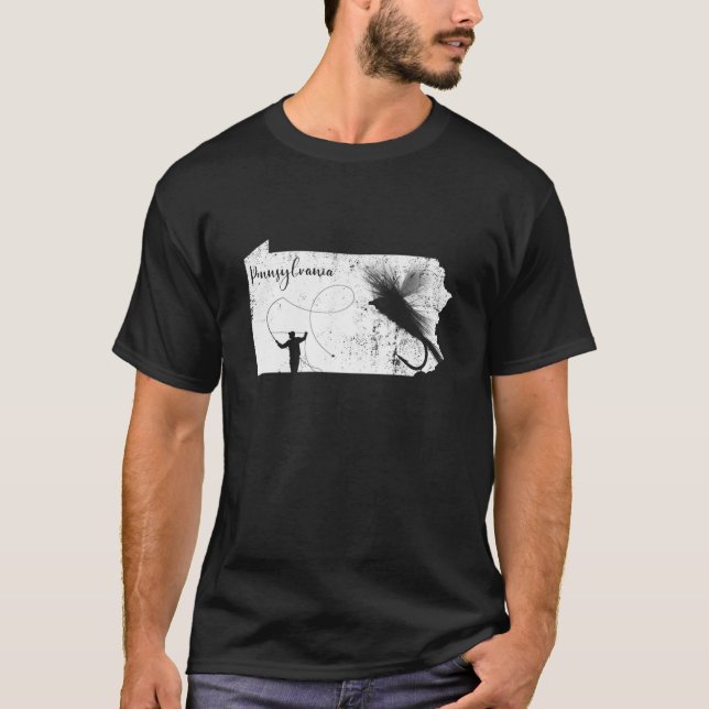 Pennsylvania fly fishing Brook Trout Distressed T-Shirt (Front)