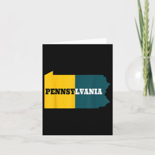 Pennsylvania Football Map Funny Game Fan Card