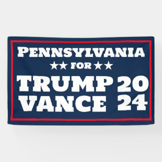 Pennsylvania for Trump Vance 2024 Banner