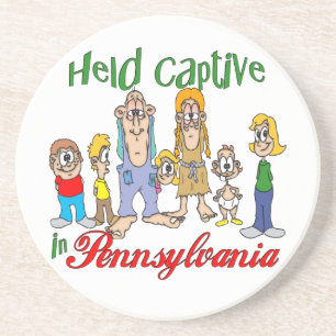 Pennsylvania Funny Trailer Park Sandstone Coaster