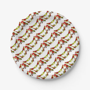 Pennsylvania German folk art birds Paper Plate