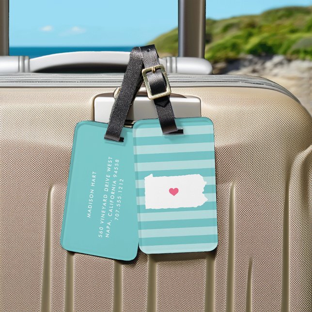 Pennsylvania Heart | Home State Luggage Tag (Creator Uploaded)