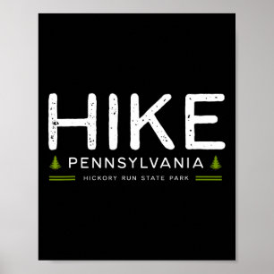 Pennsylvania Hickory Run State Park Hike Tree Retr Poster