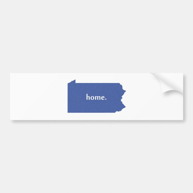 Pennsylvania Home State Blue Bumper Sticker (Front)