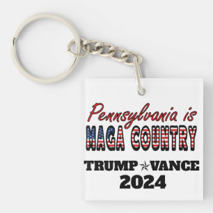 Pennsylvania is Maga Country Trump Vance 2024  Key Ring