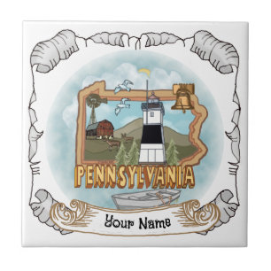Pennsylvania Lighthouse Ceramic Tile