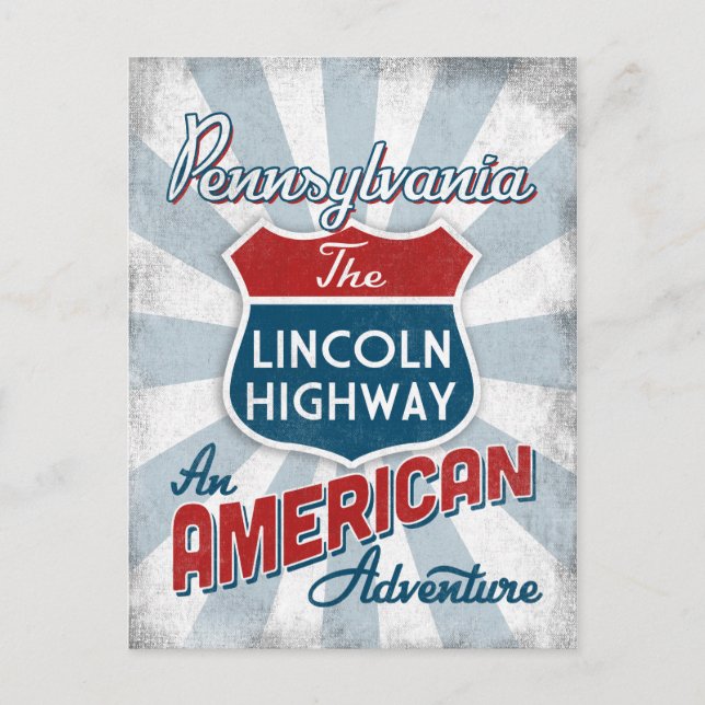Pennsylvania Lincoln Highway Vintage America Postcard (Front)