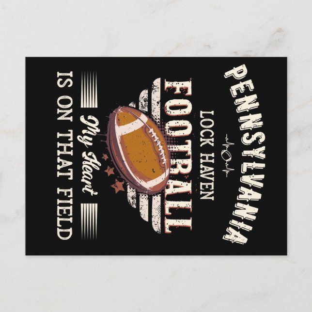 Pennsylvania Lock Haven American Football Postcard (Front)