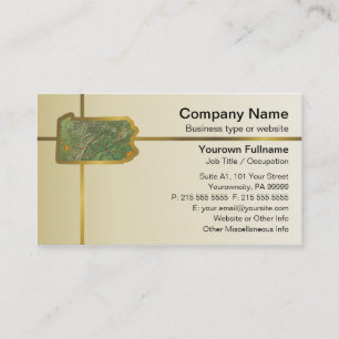 Pennsylvania Map Business Card