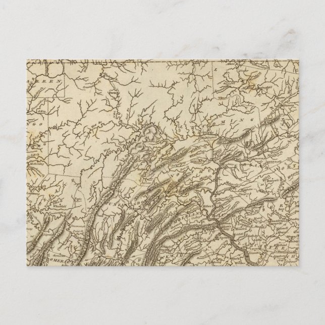 Pennsylvania Map by Arrowsmith Postcard (Front)