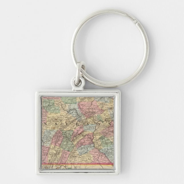 Pennsylvania Map by Mitchell Key Ring (Front)