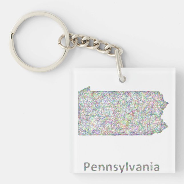 Pennsylvania map key ring (Front)