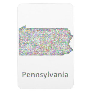 Pennsylvania map magnet