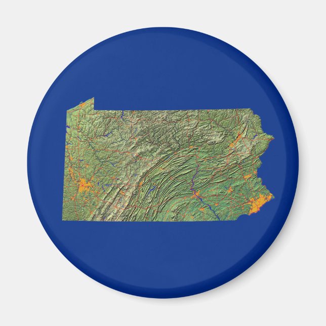 Pennsylvania Map Magnet (Front)