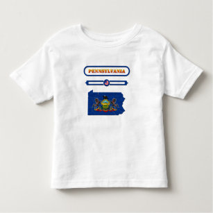 PENNSYLVANIA, MAP OF PENNSYLVANIA. SAMER BRASIL TODDLER T-Shirt