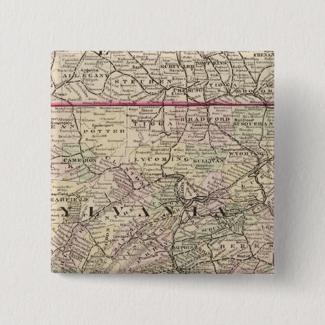 Pennsylvania, Maryland, New Jersey, Delaware 15 Cm Square Badge (Front)