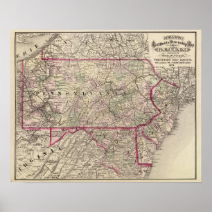 Pennsylvania, Maryland, New Jersey, Delaware Poster