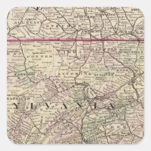 Pennsylvania, Maryland, New Jersey, Delaware Square Sticker