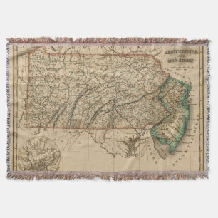 Pennsylvania, New Jersey Throw Blanket