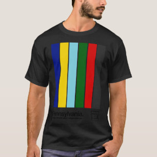 Pennsylvania Original Flag Aesthetic Colours Desig T-Shirt