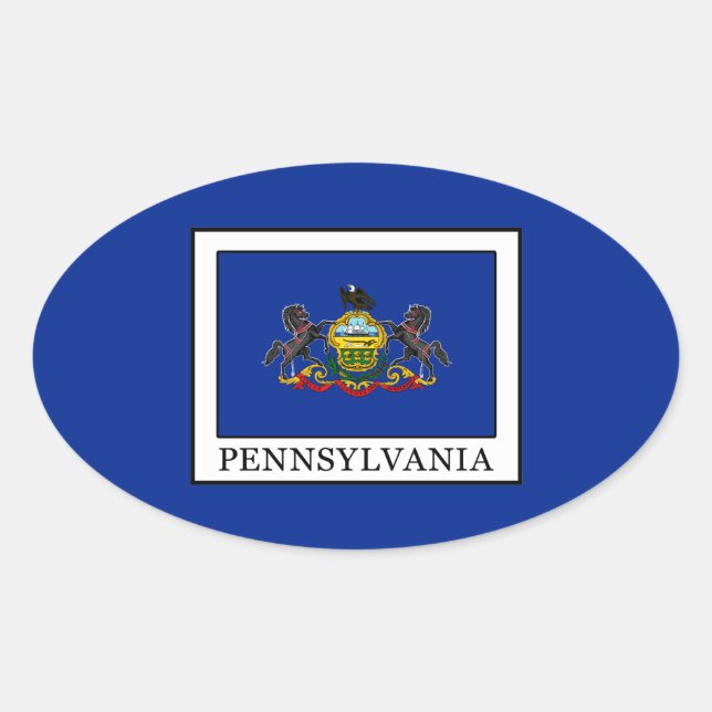 Pennsylvania Oval Sticker (Front)