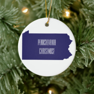 Pennsylvania personalized Christmas Ornament! Ceramic Ornament