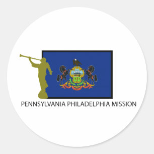 PENNSYLVANIA PHILADELPHIA MISSION LDS CTR CLASSIC ROUND STICKER