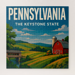 Pennsylvania Philadelphia Pittsburgh Historic Trav Jigsaw Puzzle