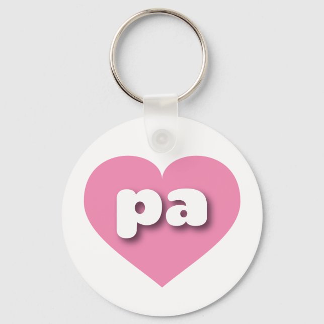 Pennsylvania pink heart - I love pa Key Ring (Front)