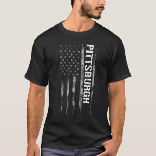 Pennsylvania Pittsburgh American Flag Sayings T-Shirt