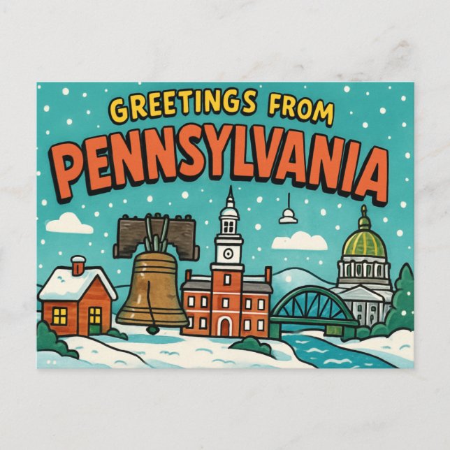 PENNSYLVANIA Postcard (Front)