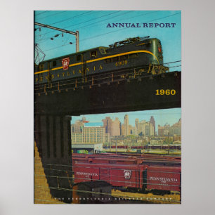 Pennsylvania Railroad Annual Report 1960 Poster