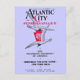 Pennsylvania Railroad Atlantic City Service 1904 Postcard