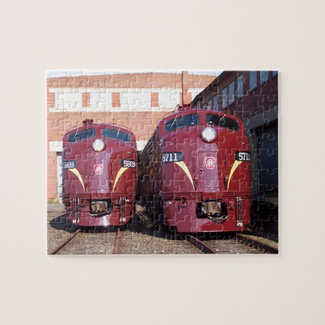 Pennsylvania Railroad E-8a,s (JTFS) 5809 and 5711 Jigsaw Puzzle (Horizontal)