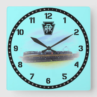 Pennsylvania Railroad GG-1 #4800 Side View Large C Square Wall Clock