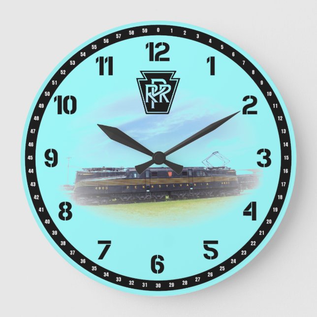 Pennsylvania Railroad GG-1 #4800 Side View Large Clock (Front)